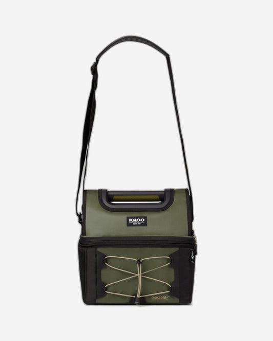 00066290-Igloo-16-Can Dual Compartment Insulated Gripper Lunch Bag - Olive