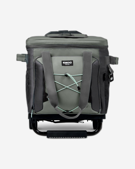 00066324-Igloo-Eco-Friendly 40 -can Camping Collapsible Roller Cooler - Gray