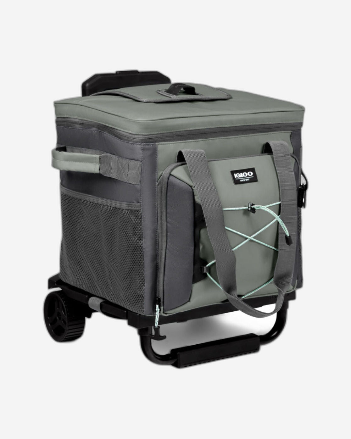 00066324-Igloo-Eco-Friendly 40 -can Camping Collapsible Roller Cooler - Gray