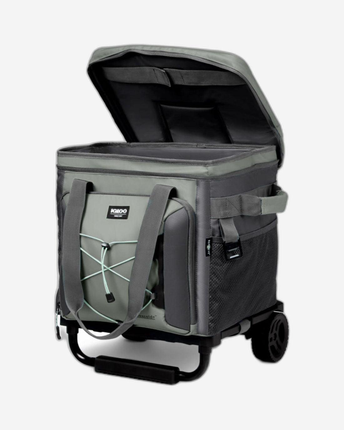 00066324-Igloo-Eco-Friendly 40 -can Camping Collapsible Roller Cooler - Gray