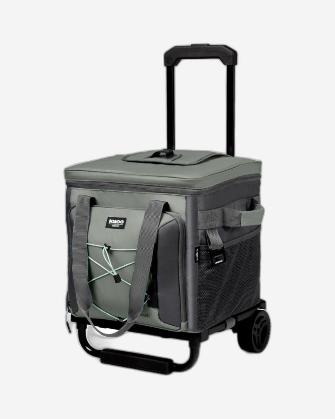 00066324-Igloo-Eco-Friendly 40 -can Camping Collapsible Roller Cooler - Gray
