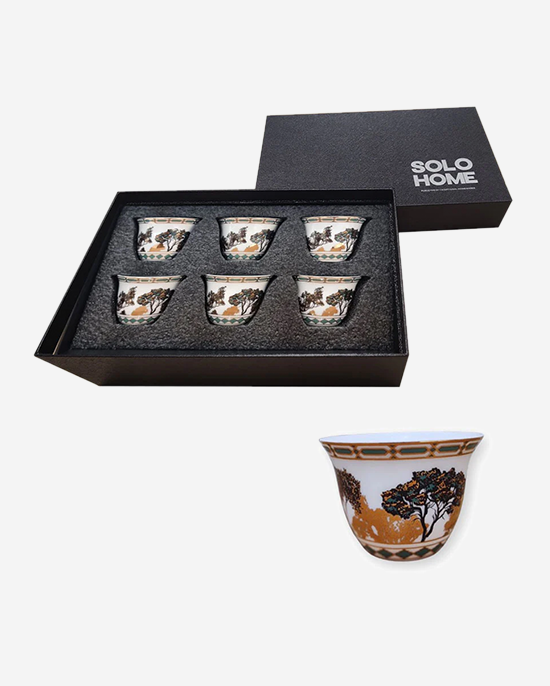 42001 Set of 6pcs Gahwa Cup Trees of UAE (Dwarf & Ghaf)