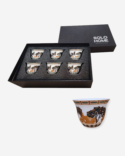 42001 Set of 6pcs Gahwa Cup Trees of UAE (Dwarf & Ghaf)