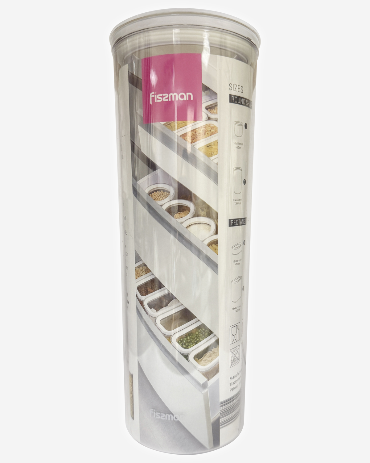 Fissman Food Storage Container Round Plastic 1.8L 10x28cm