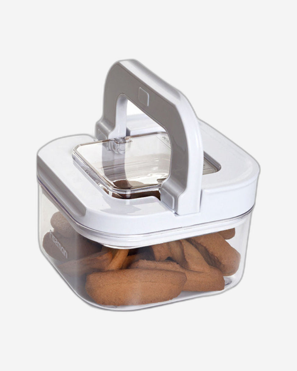 Fissman Square Flip Lock Food Storage Container 11x11x7cm/450ml(Plastic)