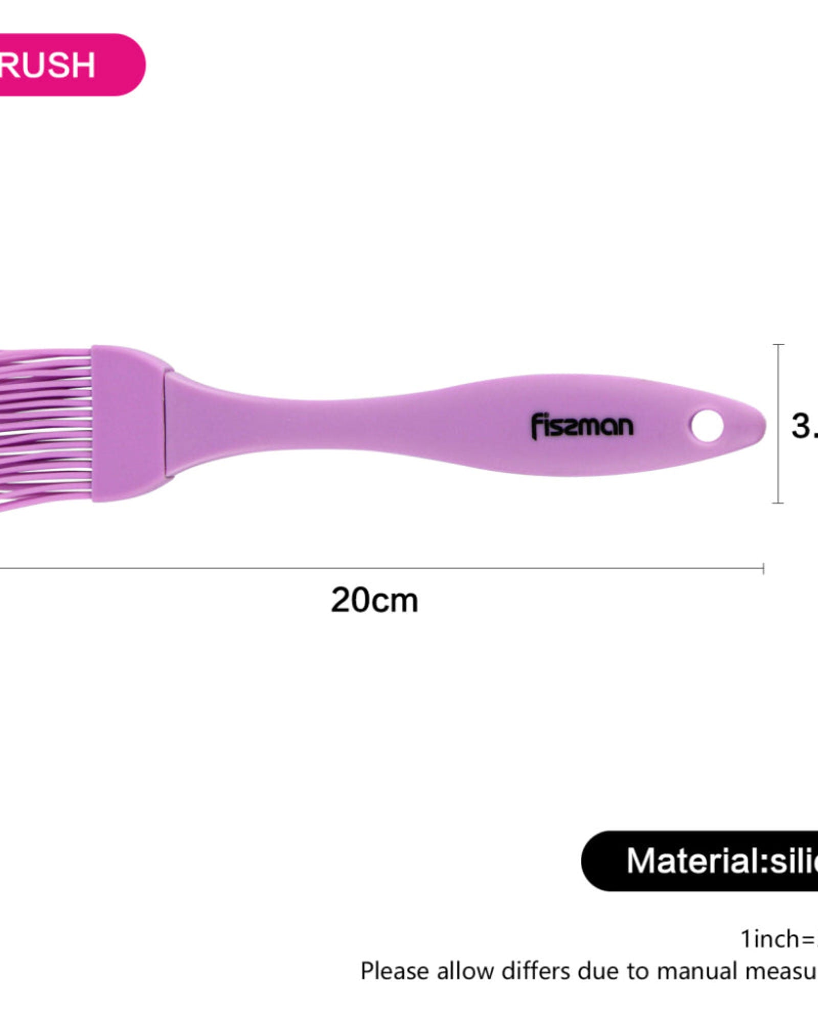 Fissman Silicone Marinating Kitchen Brush Purple 20cm
