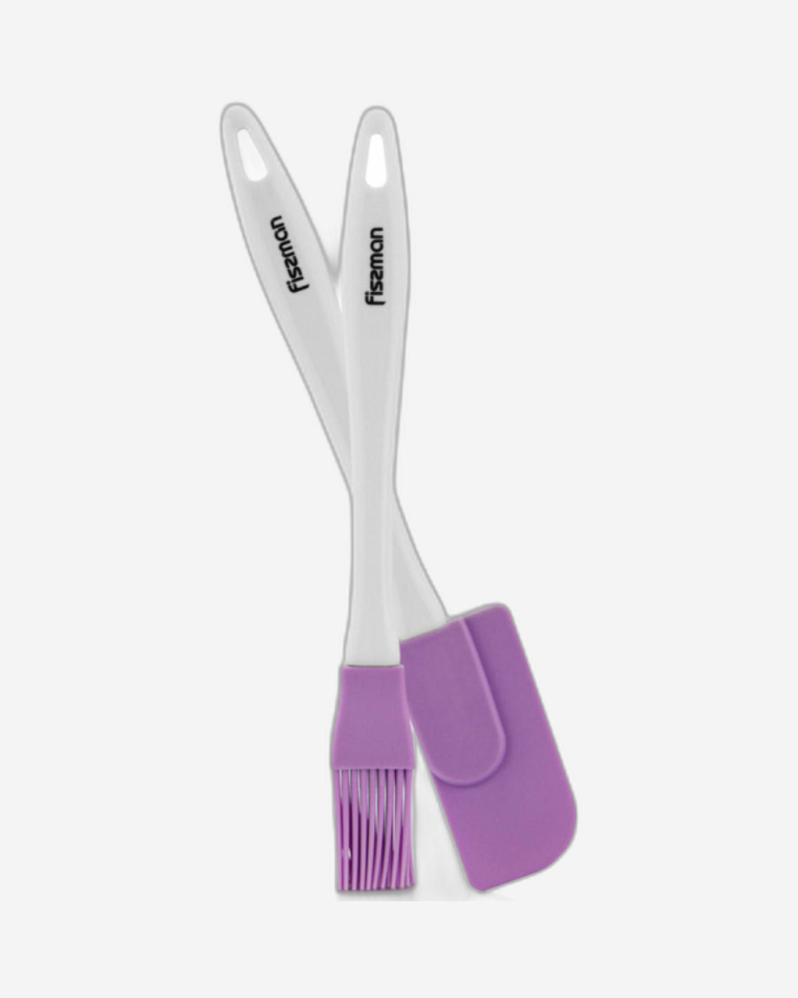 Fissman 2-Piece Brush And Spatula Set White/Purple 22cm