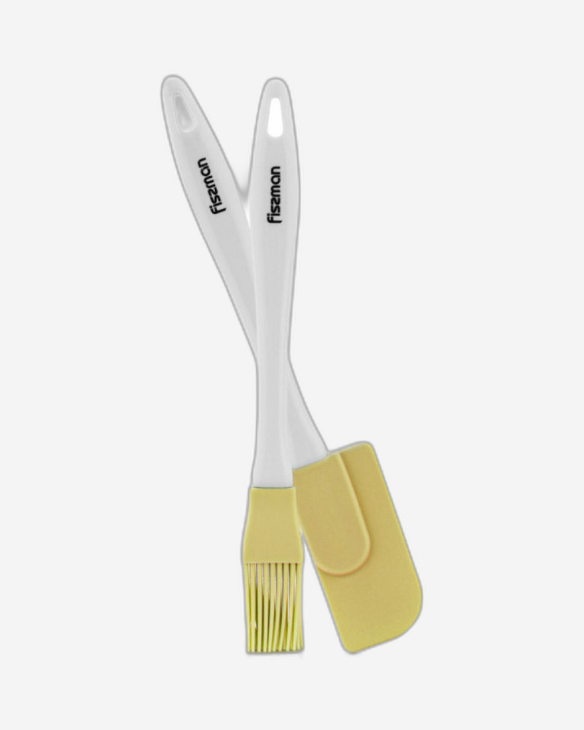 Fissman 2-Piece Brush And Spatula Set White/Yellow 22cm