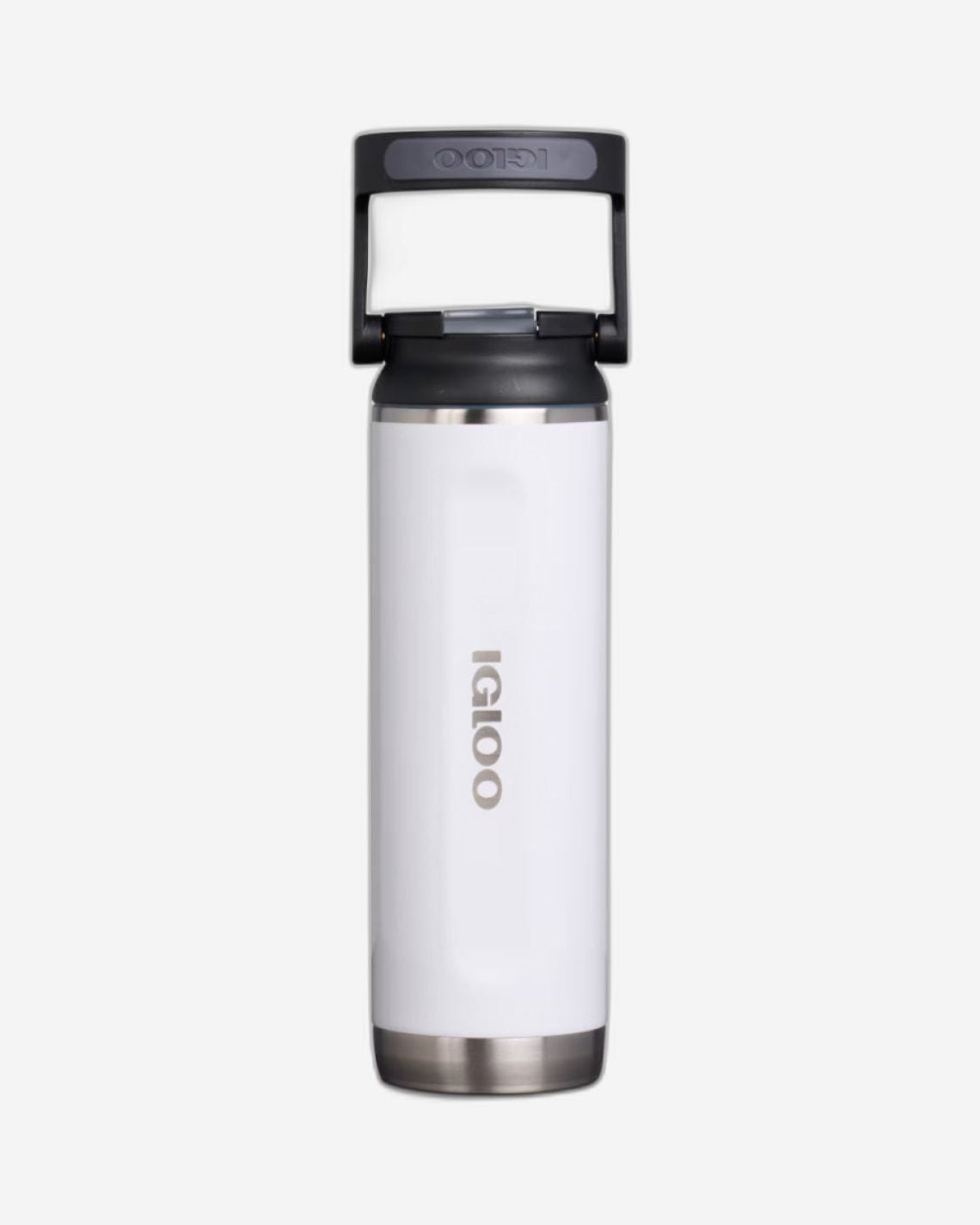 00071084-Igloo-20 Oz Stainless Steel Sport Sipper Bottle - WHT.SSTL