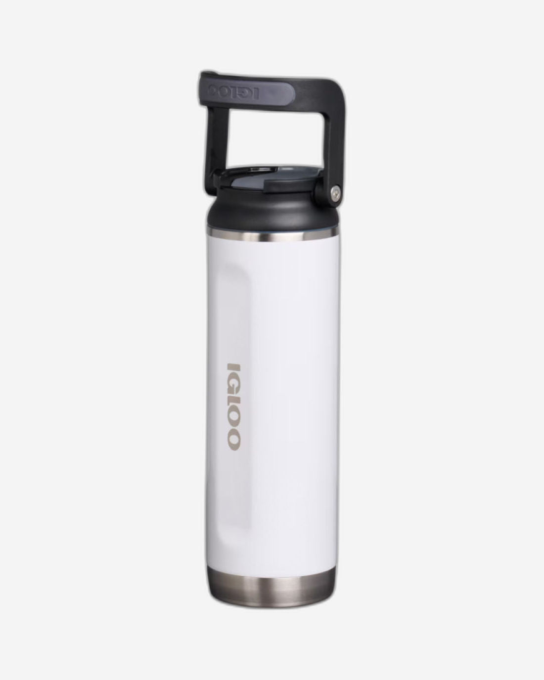 00071084-Igloo-20 Oz Stainless Steel Sport Sipper Bottle - WHT.SSTL