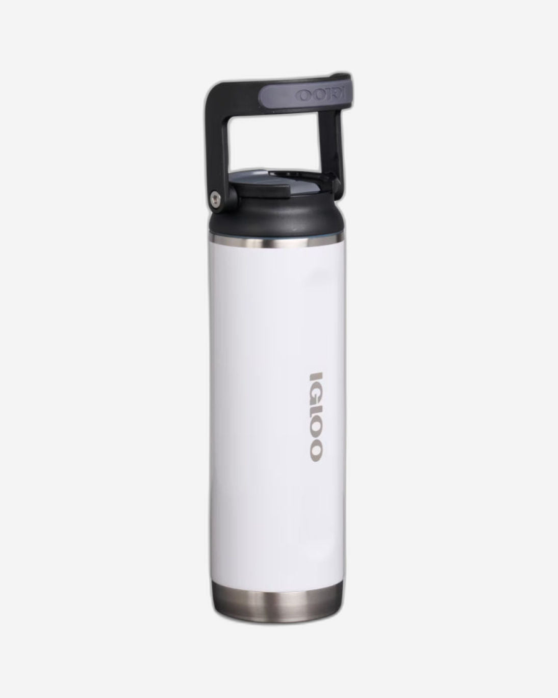 00071084-Igloo-20 Oz Stainless Steel Sport Sipper Bottle - WHT.SSTL