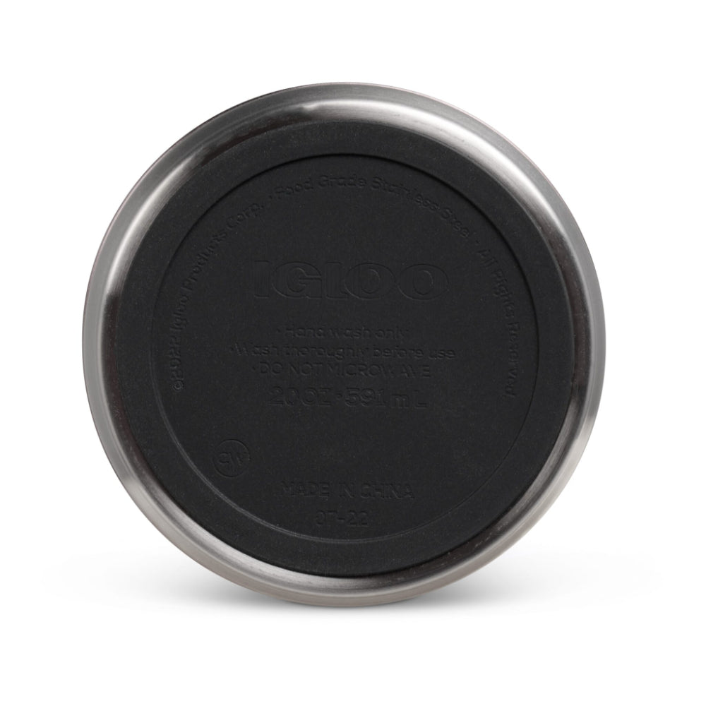 00071085-Igloo-20 Oz Stainless Steel Sport Sipper Bottle - Carbonite