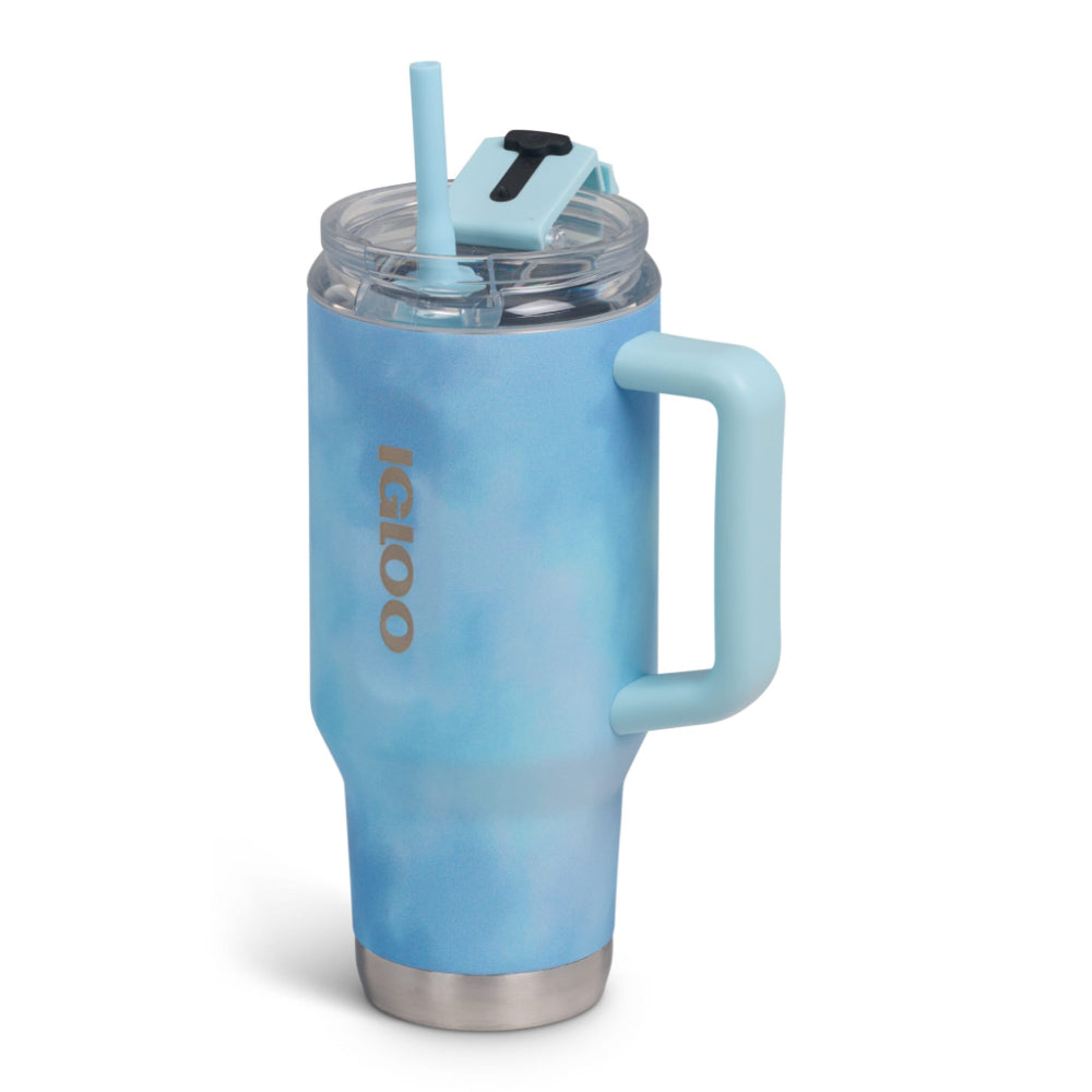 00071309-Igloo - 32 Oz Flip ‘n’ Sip Travel Mug - powder Blue