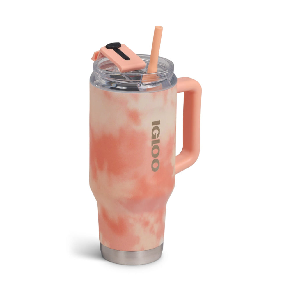 00071312-Igloo - 32 Oz Flip ‘n’ Sip Travel Mug - Apricot