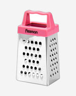 Fissman3-Sided MINI Grater 3inch Multifunctional Handheld Cheese Peel Ref Magnet Pink