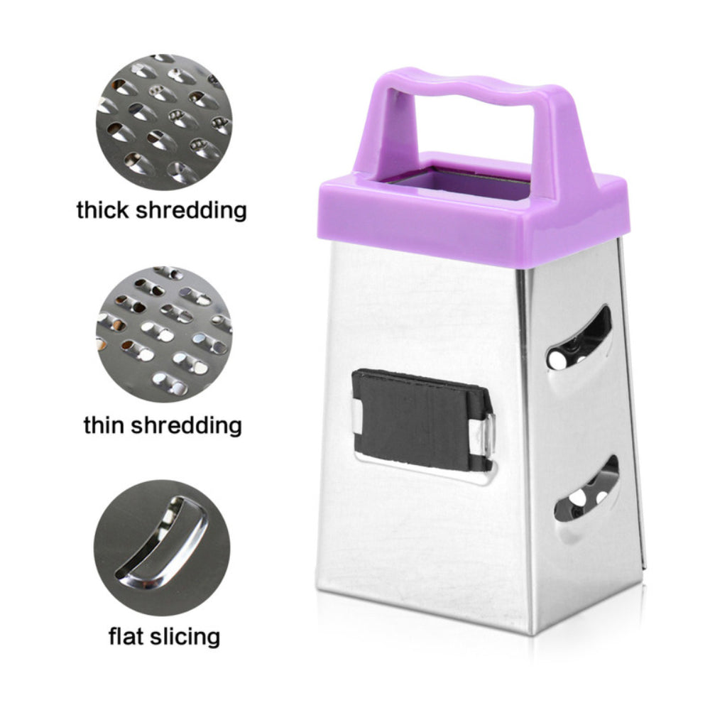 Fissman 3-Sided MINI Grater Stainless Steel Multifunctional Handheld Cheese Peel Ref Magnet 3inch