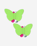 Fissman 2-Piece Butterfly Pot Holder Magnet Set Green