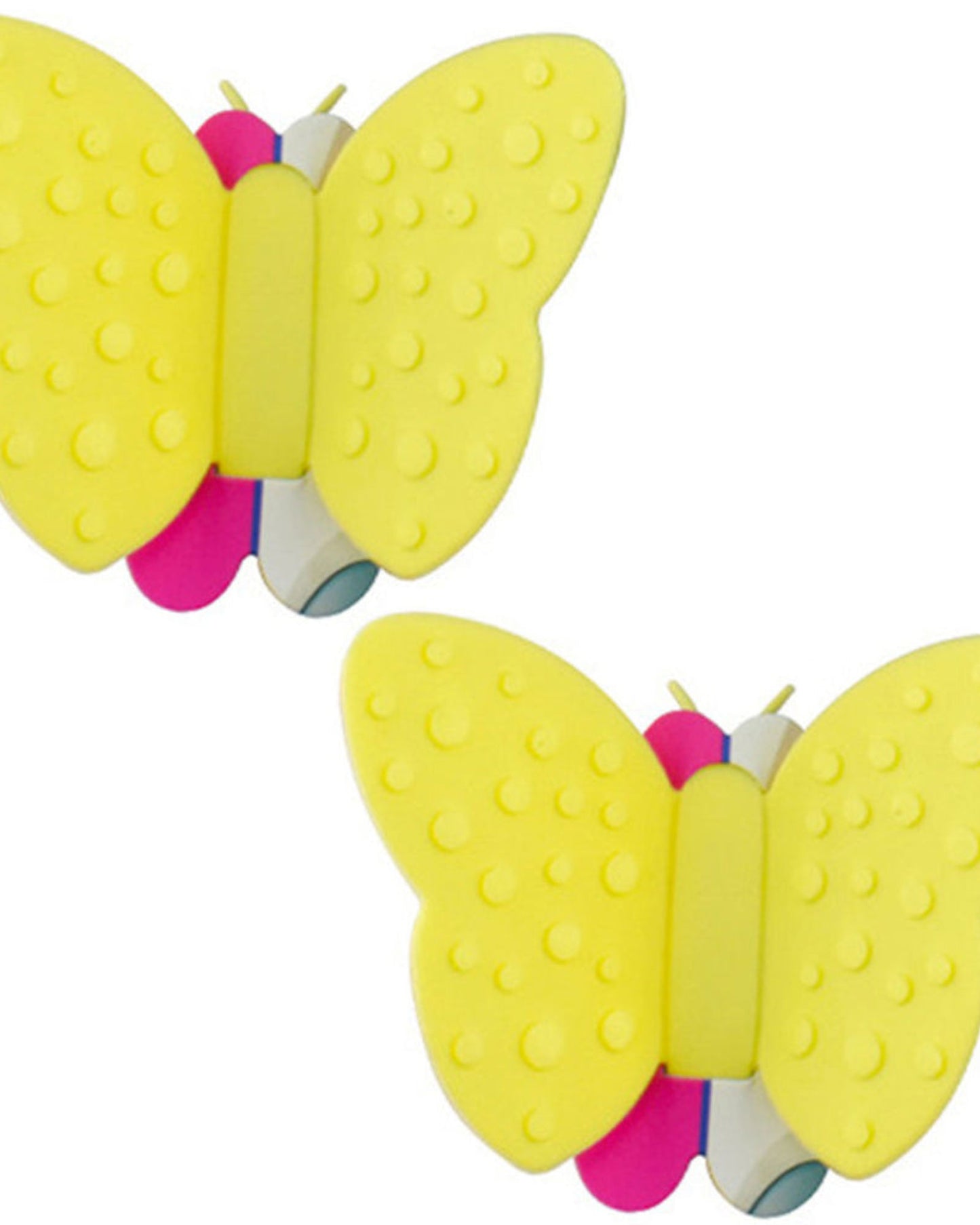 Fissman 2-Piece Butterfly Pot Holder Magnet Set Yellow