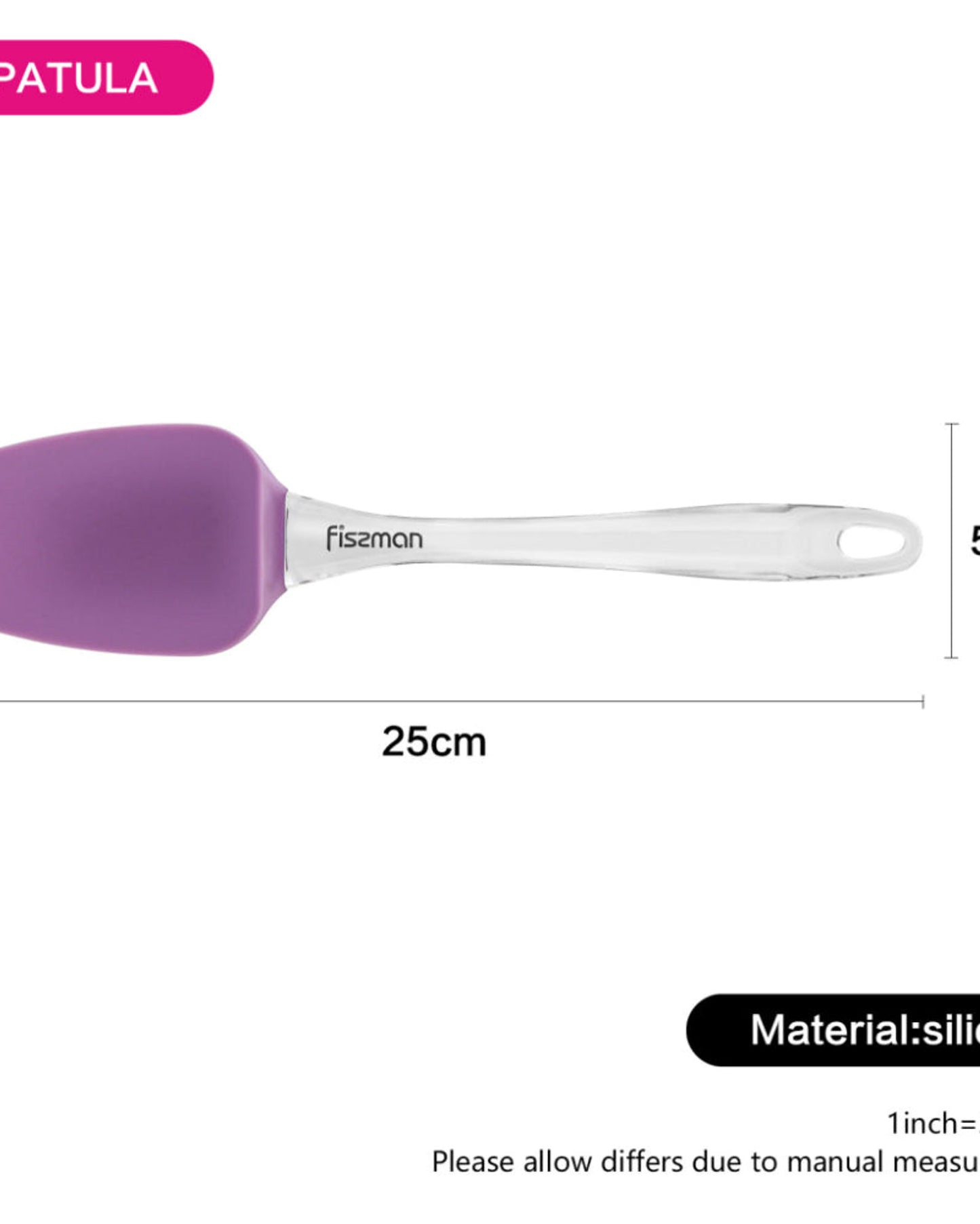 Fissman Spatula With Handle Purple/Clear 25x8cm