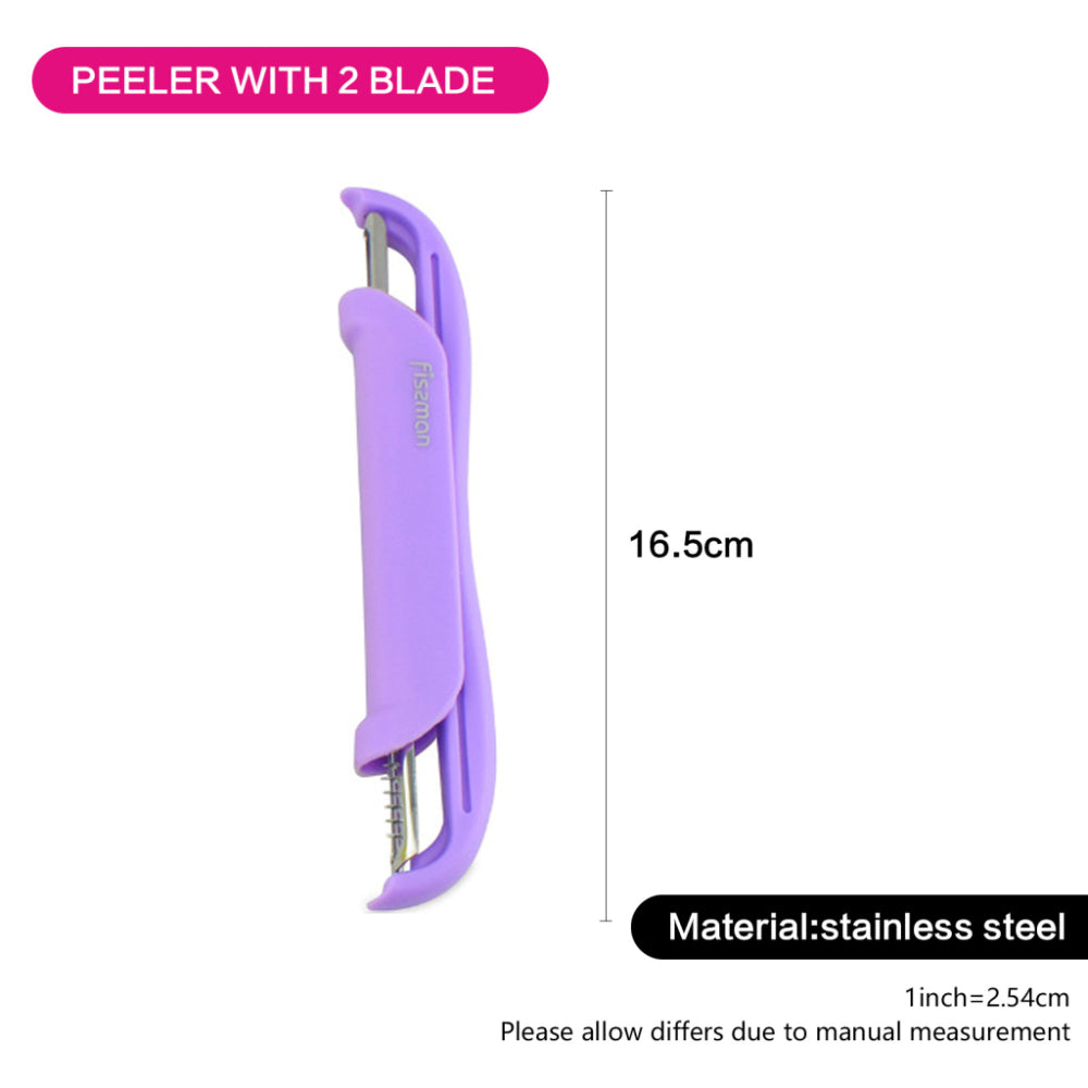 Fissman Vegetable P-Peeler With 2 Blades Purple 15cm