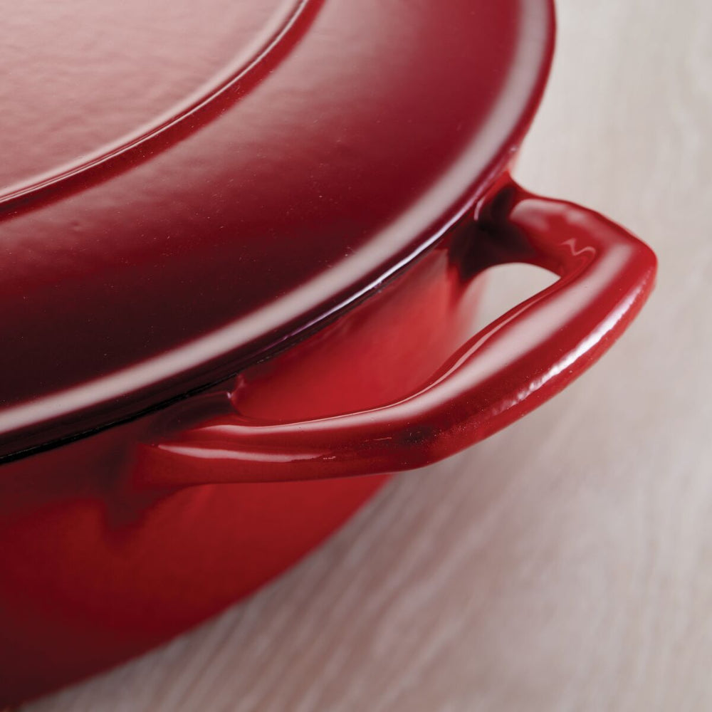Tramontina Since 1911 Made In Brazil 5.5 Qt Enameled Cast-Iron Series 1000 Covered Round Dutch Oven - Gradated Red