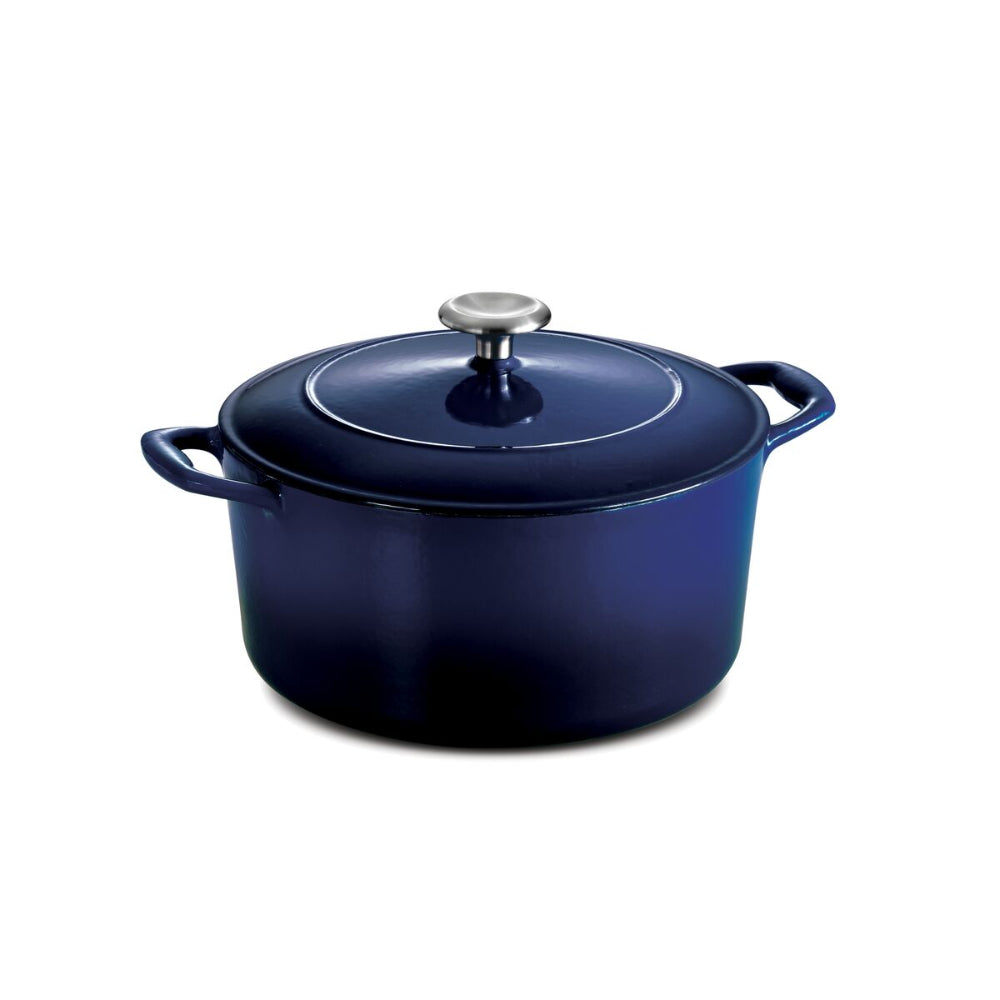 Tramontina Since 1911 Made In Brazil 5.5 Qt Enameled Cast-Iron Series 1000 Covered Round Dutch Oven - Gradated Cobalt