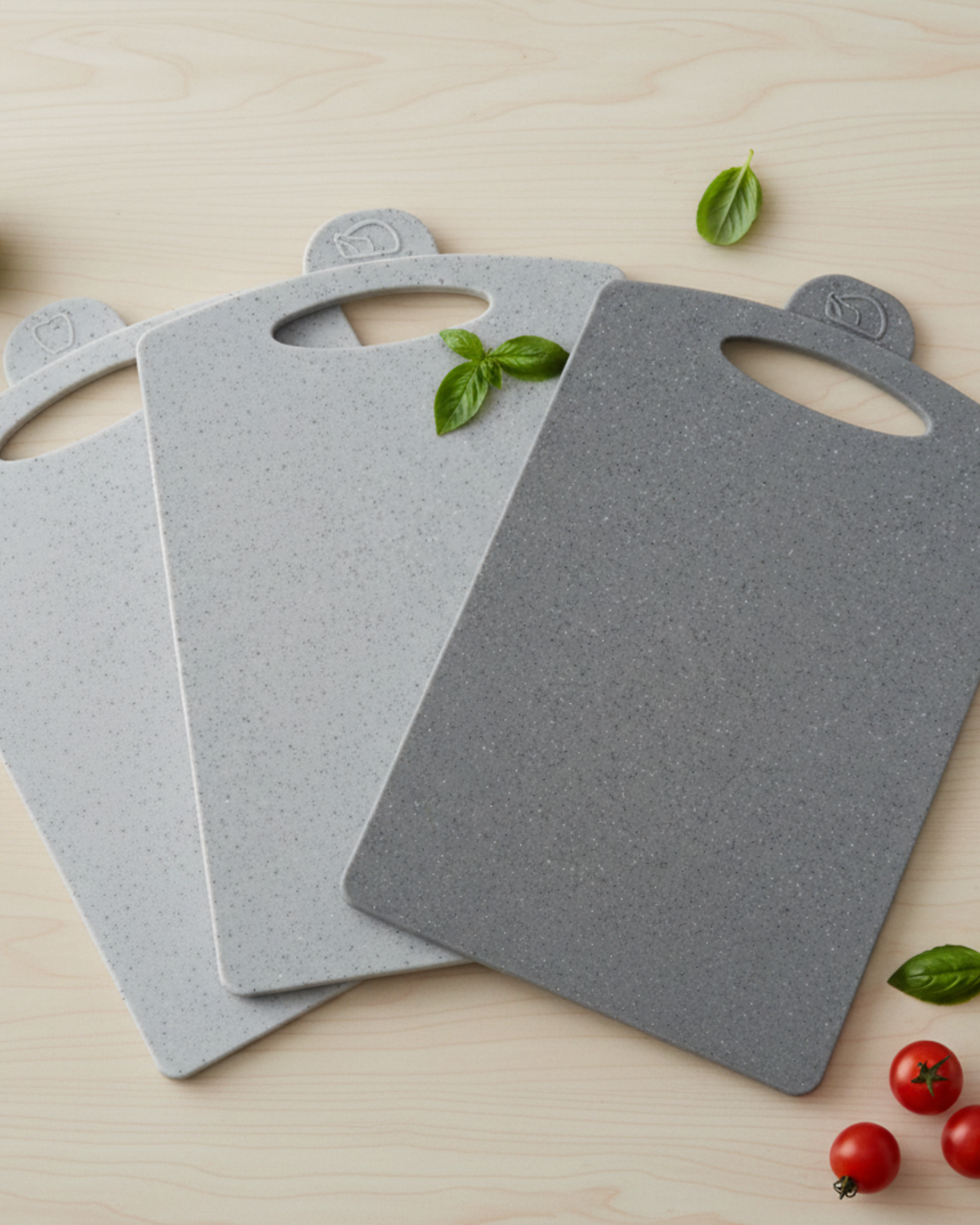 Fissman Chopping Board Set 3Pc Index Grey 31cm