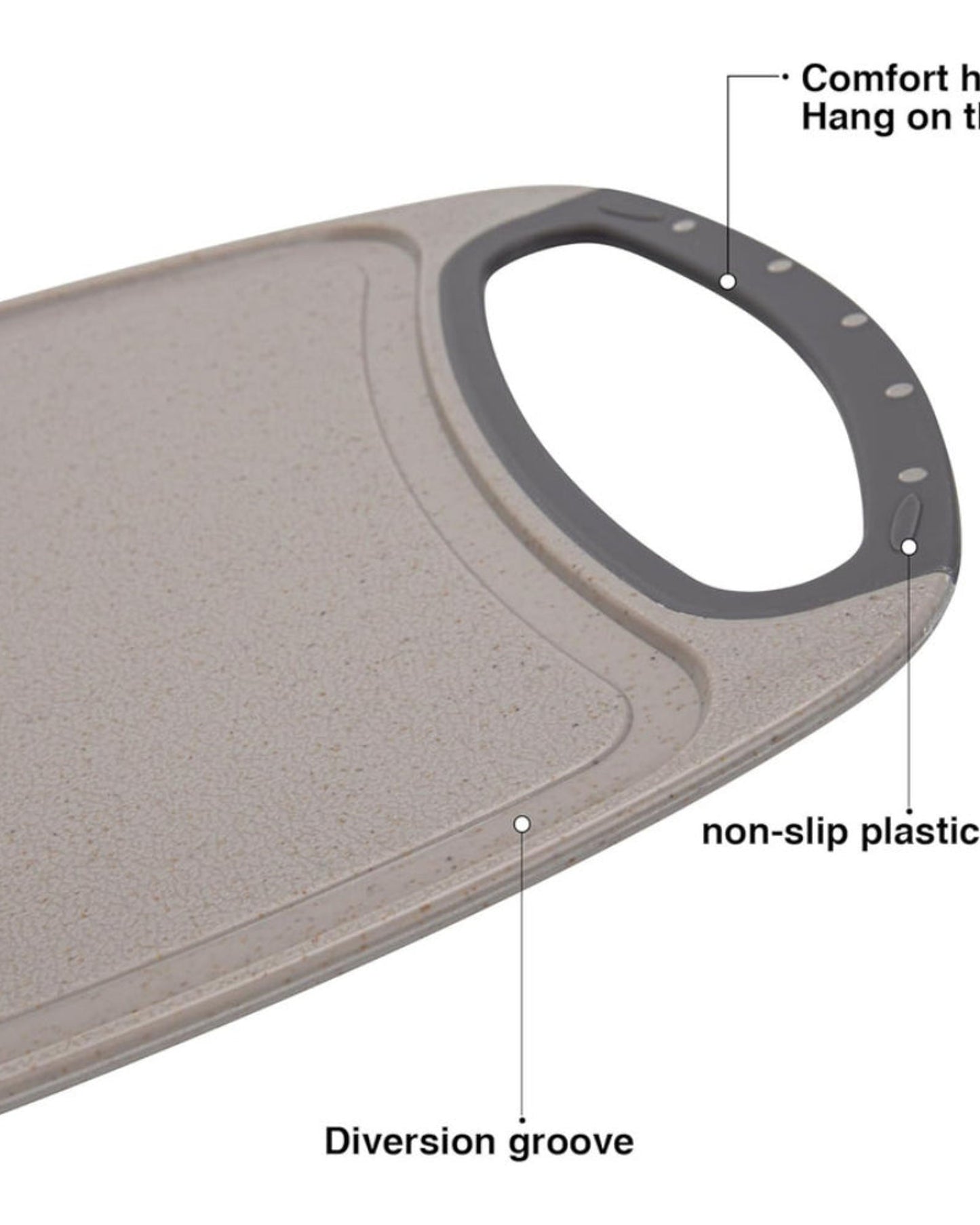 Fissman Ultra-Thin Plastic Cutting Board 35cm – Juice Groove & Non-Slip Bottom