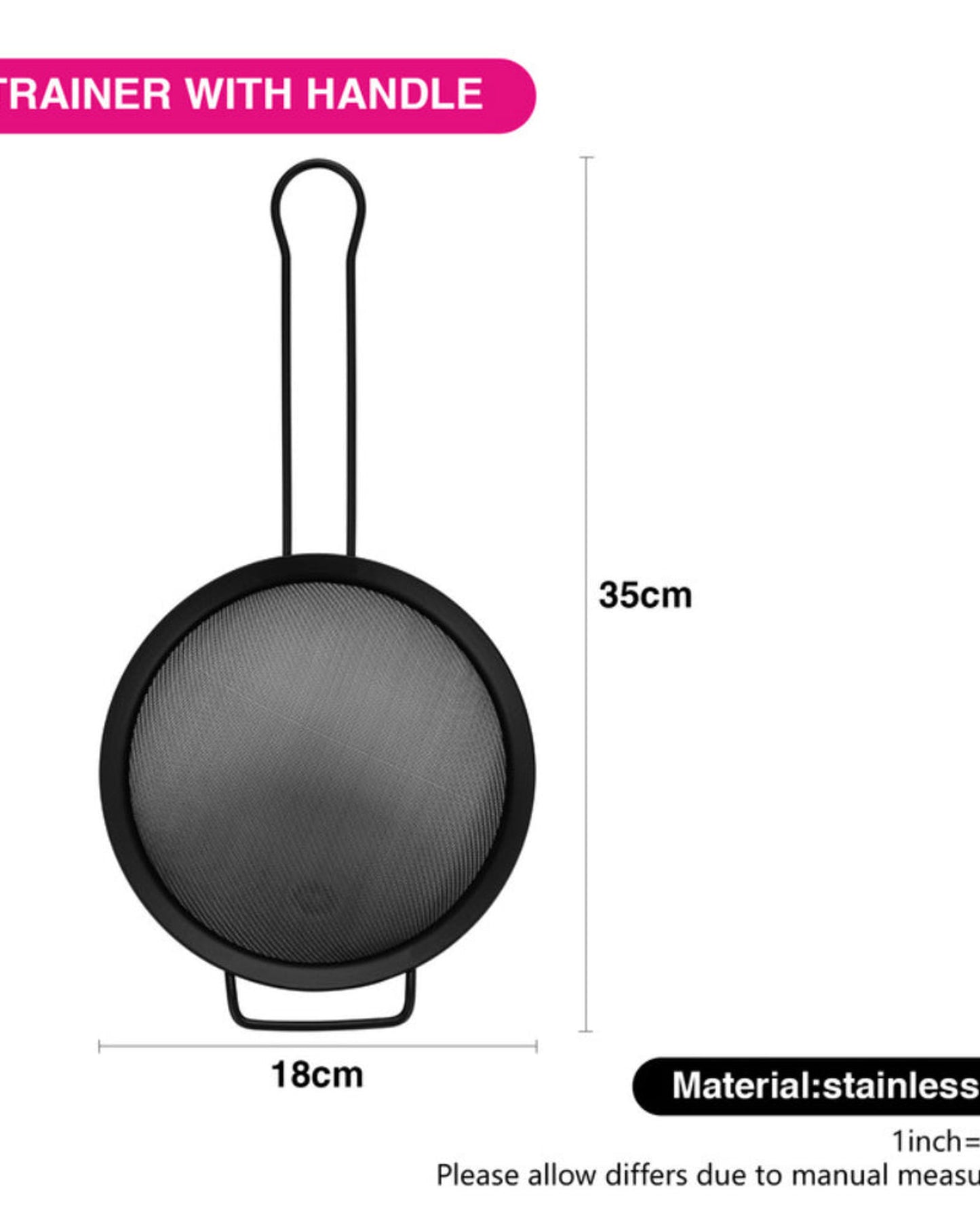 Fissman Strainer 18cm With Handle Steel