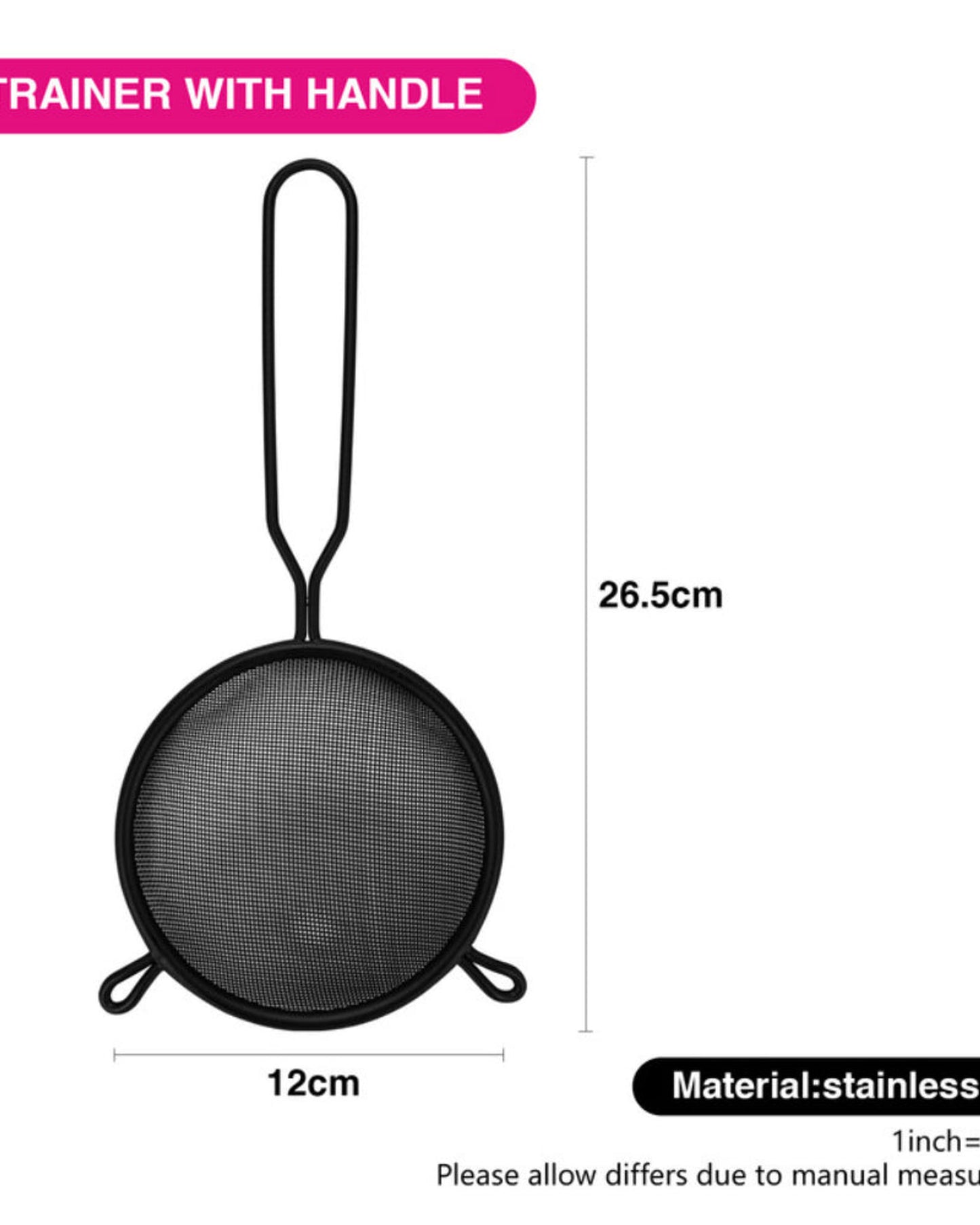 Fissman Strainer 12cm With Handle Steel