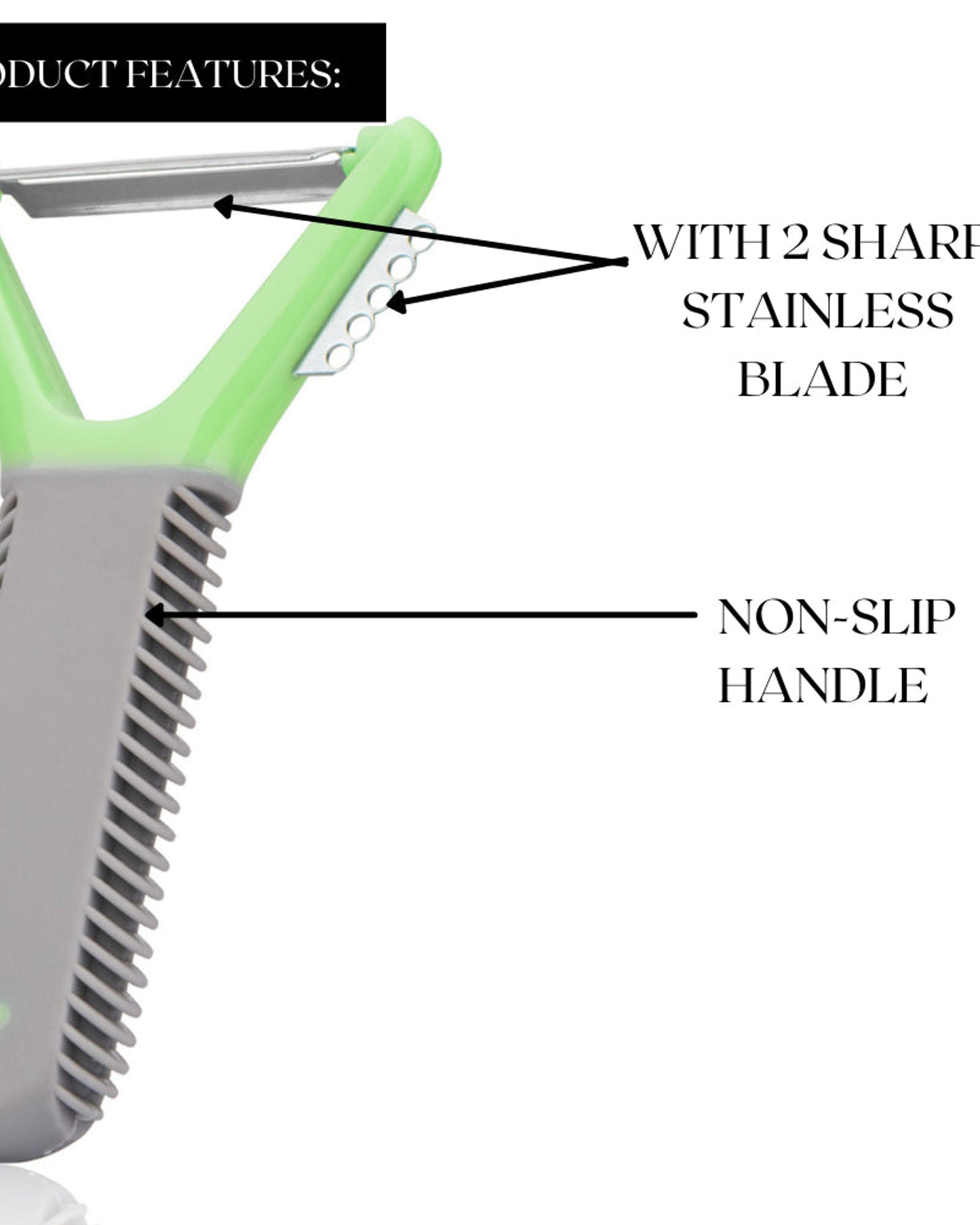 Fissman Multi-Function Stainless Steel Y-Shaped Peeler Green 13cm