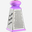 Fissman Grater 4-Sided Purple/Silver