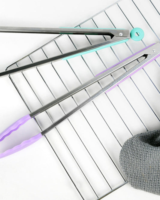 Fissman Tongs With Silicone and Stainless Steel Handle Green 36cm