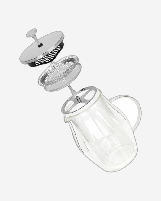 Fissman Double wall French Press Coffee Maker Borosilicate Glass 600ml Silver