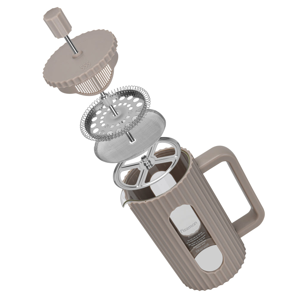 Fissman French Press Coffee Maker 600ml (Borosilicate Glass)