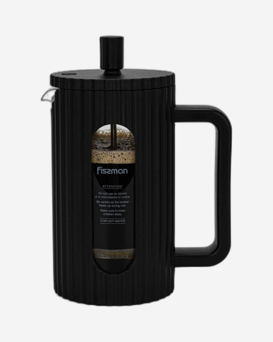 Fissman French Press Coffee and Tea Maker 600mL Heat Resistant Borosilicate Glass Stainless Steel