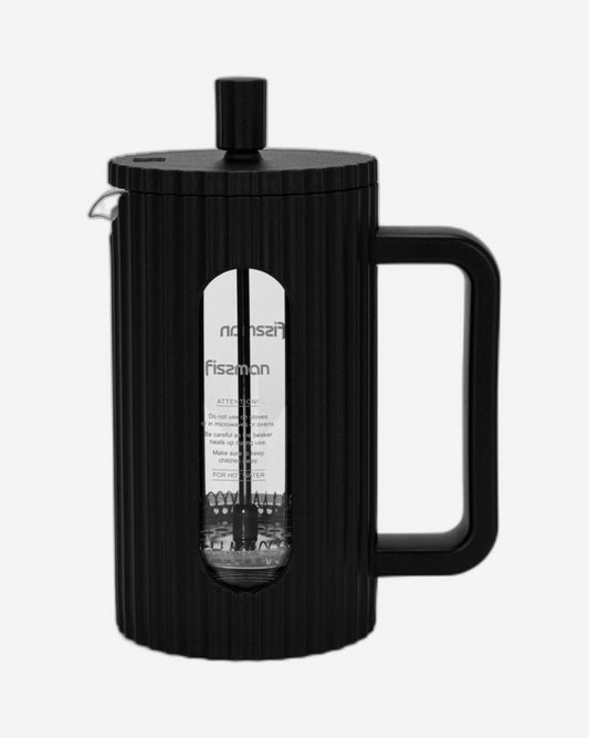 Fissman French Press Coffee and Tea Maker 600mL Heat Resistant Borosilicate Glass Stainless Steel