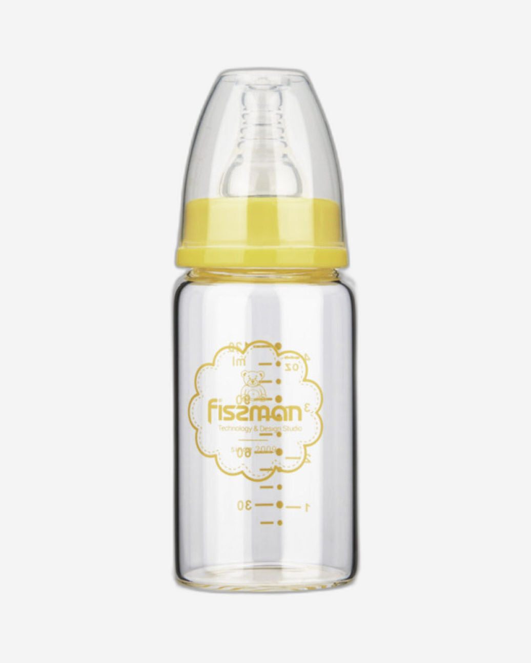 Fissman Feeding Bottle Borosilicate Yellow