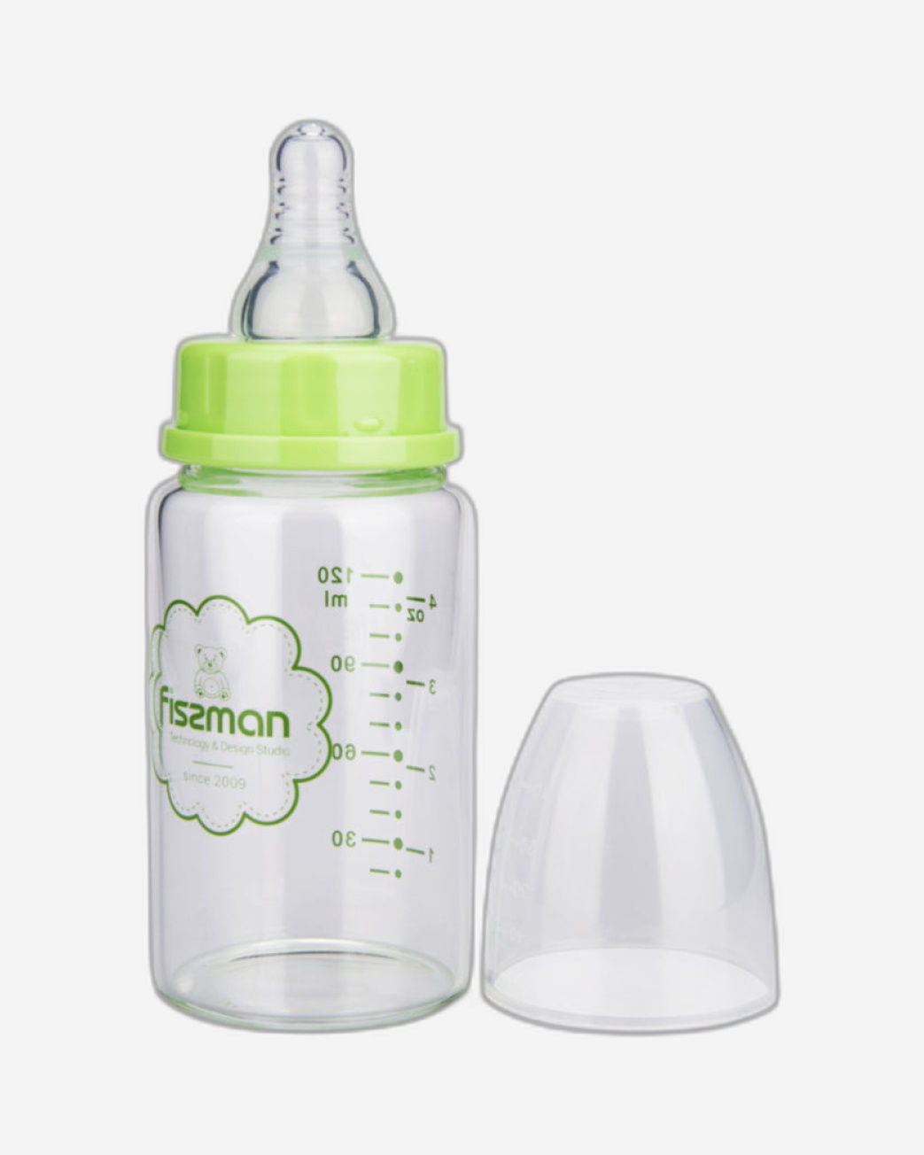 Fissman Feeding Bottle Borosilicate Green