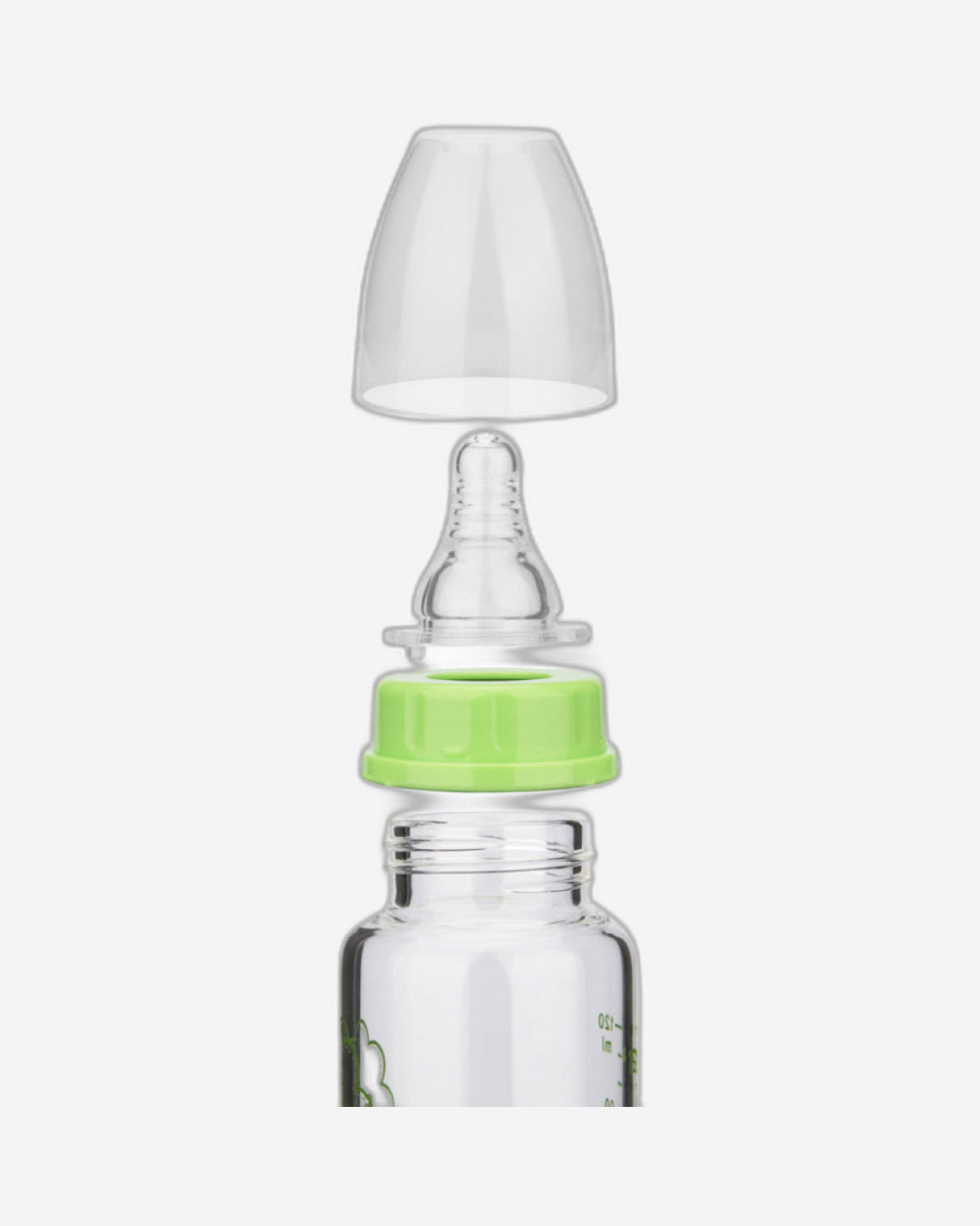 Fissman Feeding Bottle Borosilicate Green