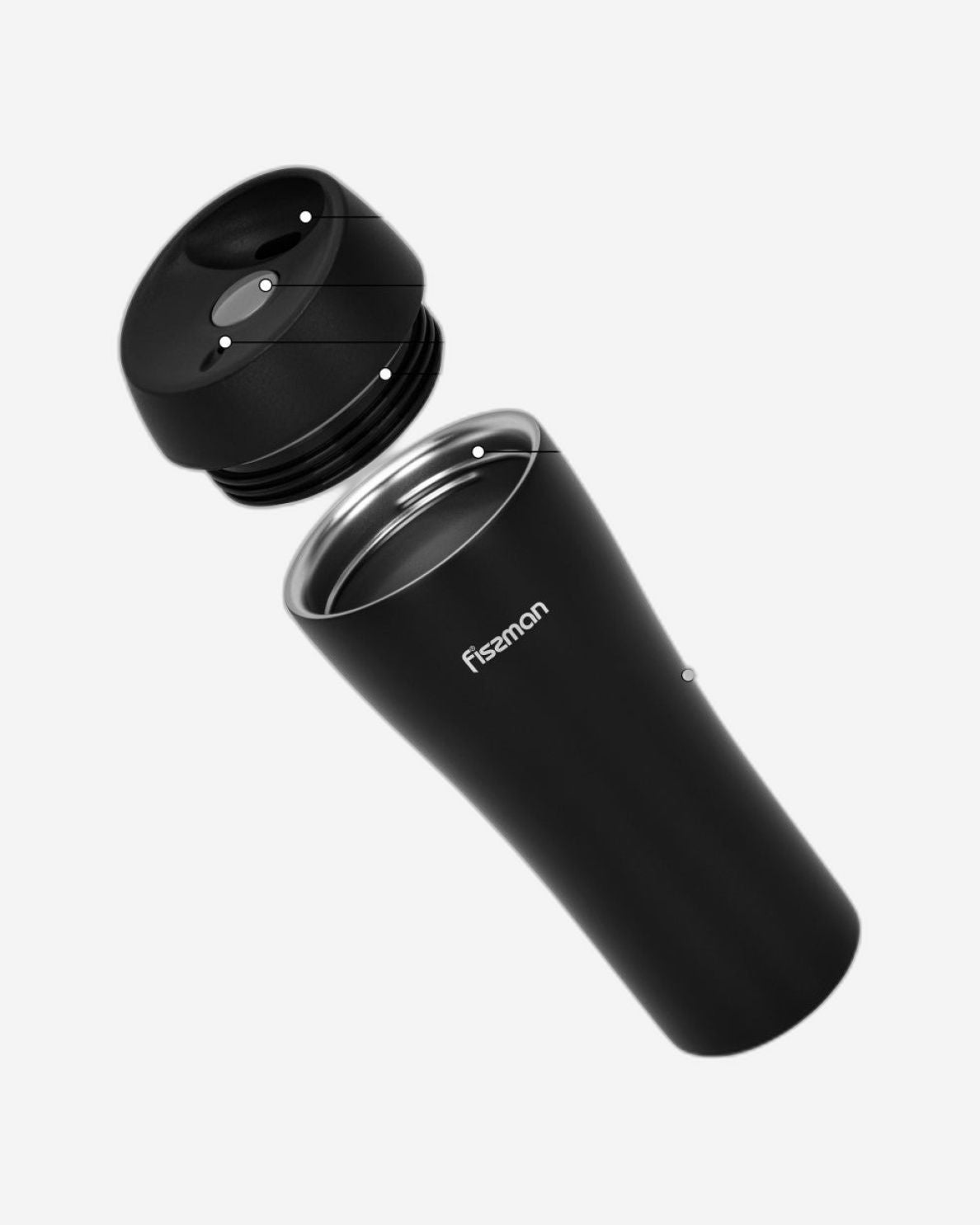 Fissman Travel Mug Black 420ml