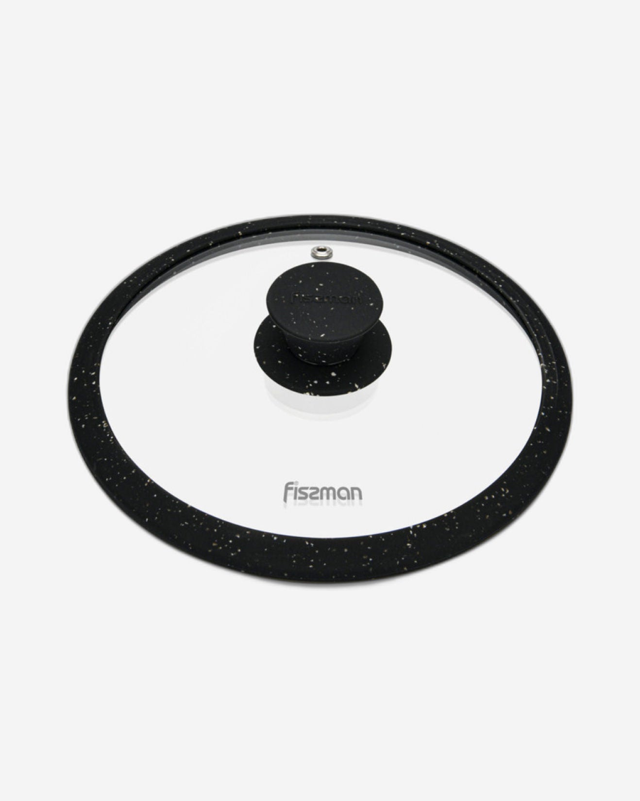 Fissman Glass Lid 20cm Arcades With Silicone Rim Black