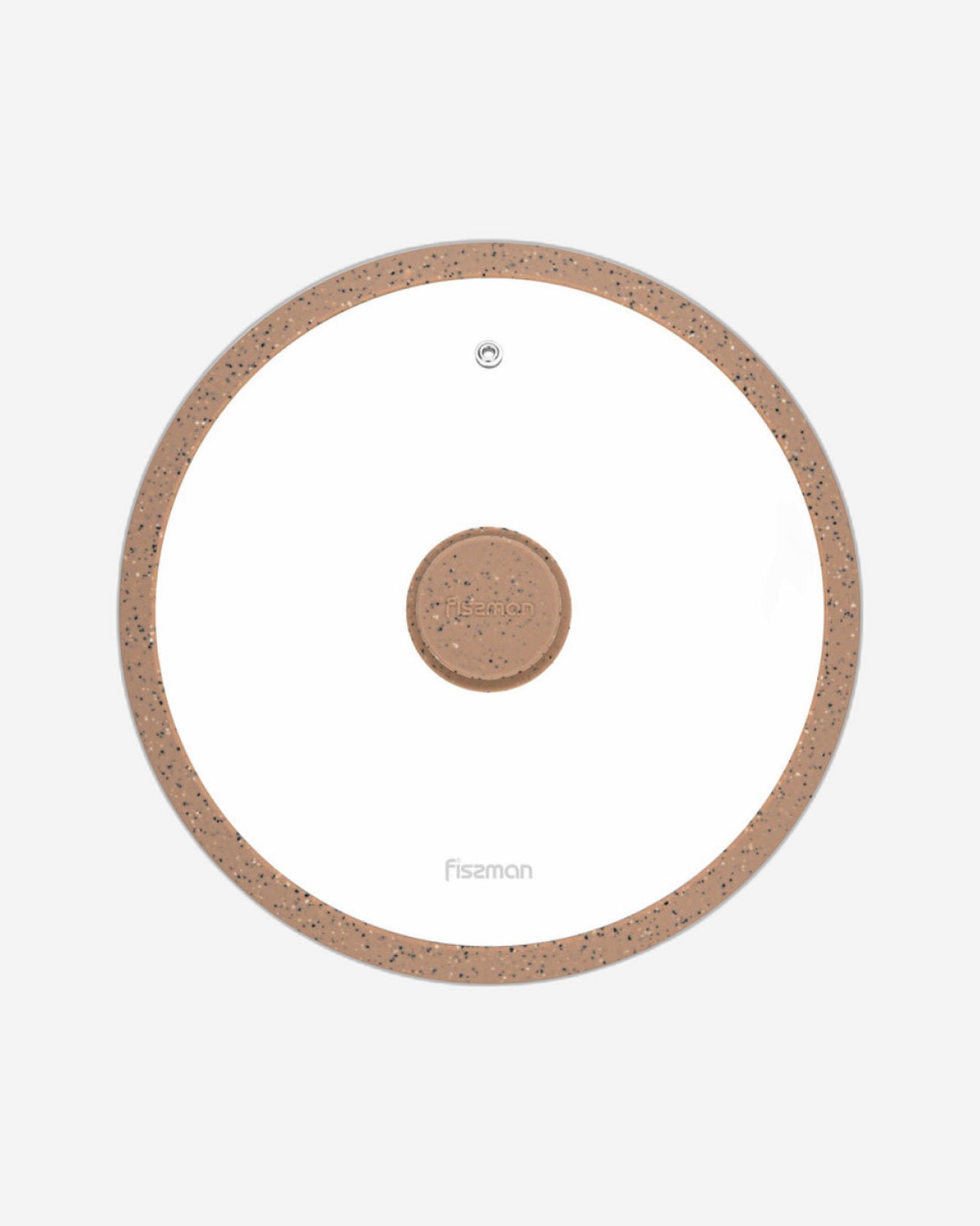 Fissman Glass Lid 26cm Arcades With Silicone Rim Brown