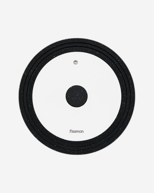 Fissman Multi-Size Lid Clear/Black 26/28/30cm