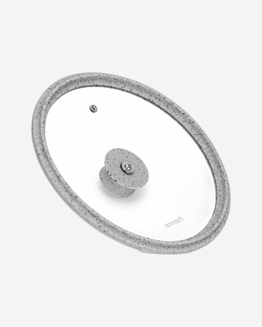 Fissman Lid Arcades 24cm With Grey Marbling Silicone Rim (Glass)