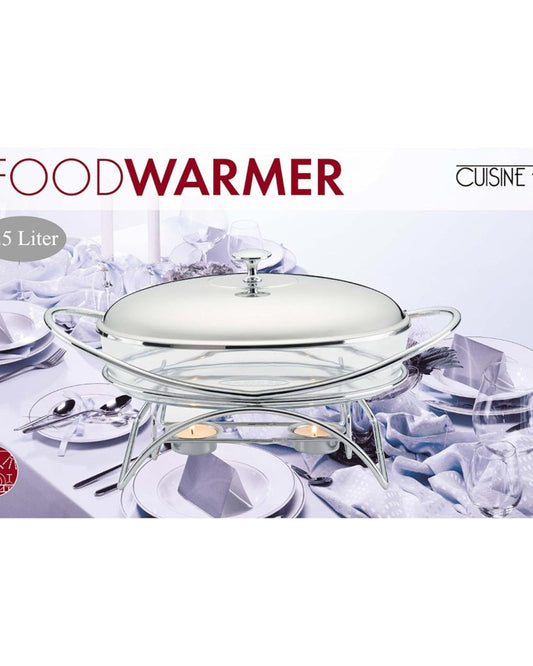 Cuisine Art Steel Warmer - 1.5-Liter Capacity - Compact and Stylish Food Warming Solution