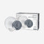 Shallow Porcelain Leo Dinner Set, 18 Pieces, Grey (4 Dinner Plates, 4 Side Plates, 4 Small Bowl)
