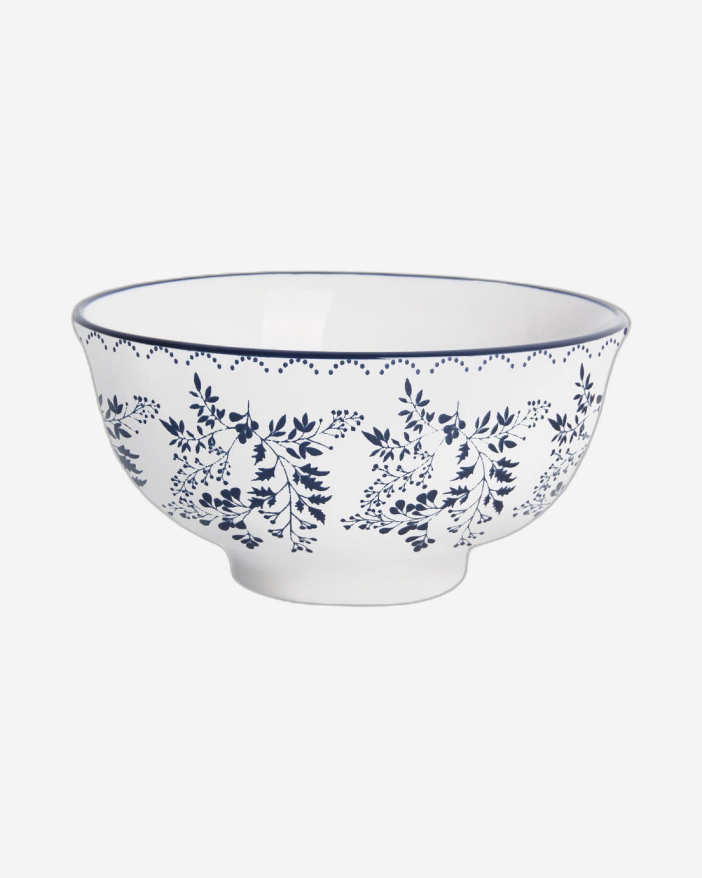 Shallow Porcelain Rosy Dinner Set, 18 Pieces, Blue (4 Dinner Plates, 4 Side Plates, 4 Small Bowl)