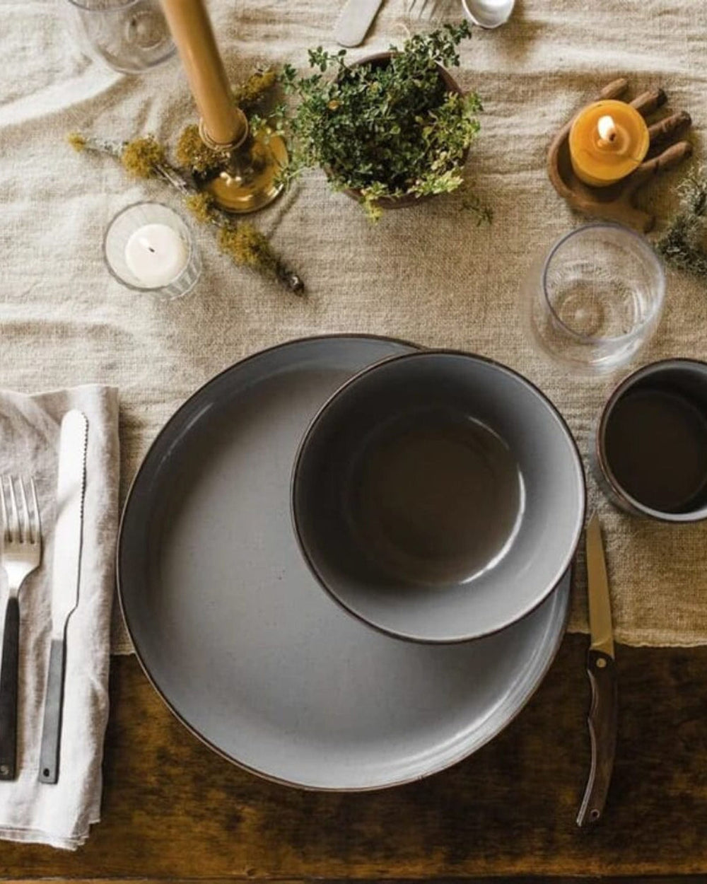 Barebones Cookware Set BareBones - Enamel 2-Tone Bowl Set - Olive Drab