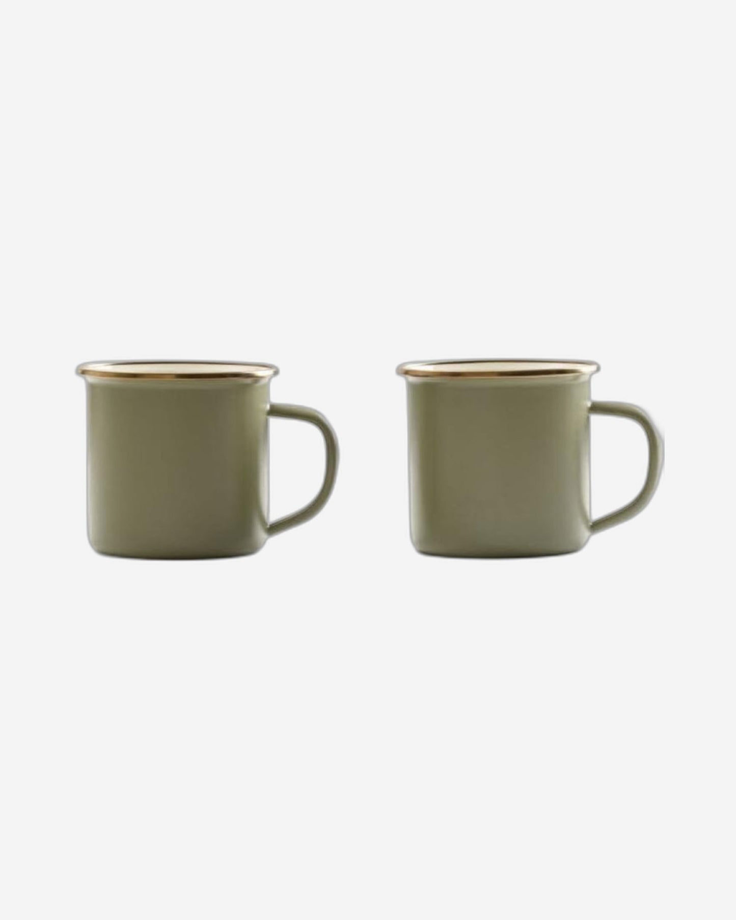 BareBones - Enamel 2-Tone Mug Set - Olive Drab